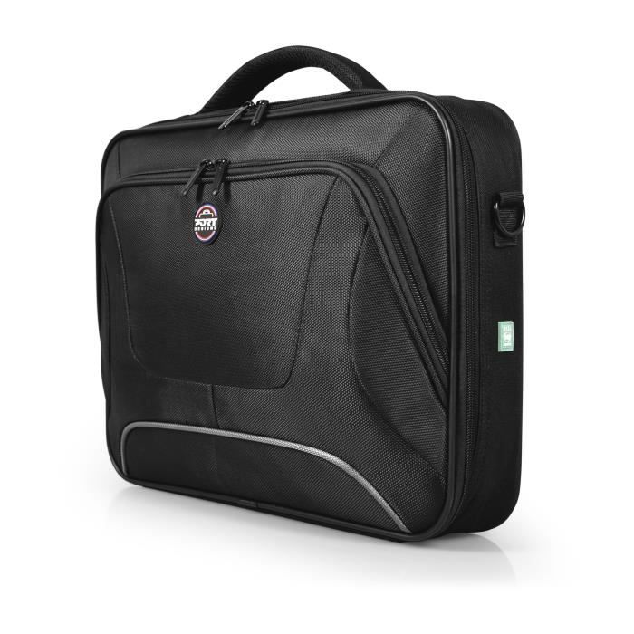 Sacoche PC - PORT DESIGNS - Pour ordinateur portable COURCHEVEL Clamshell - 15.6 pouces - Noir