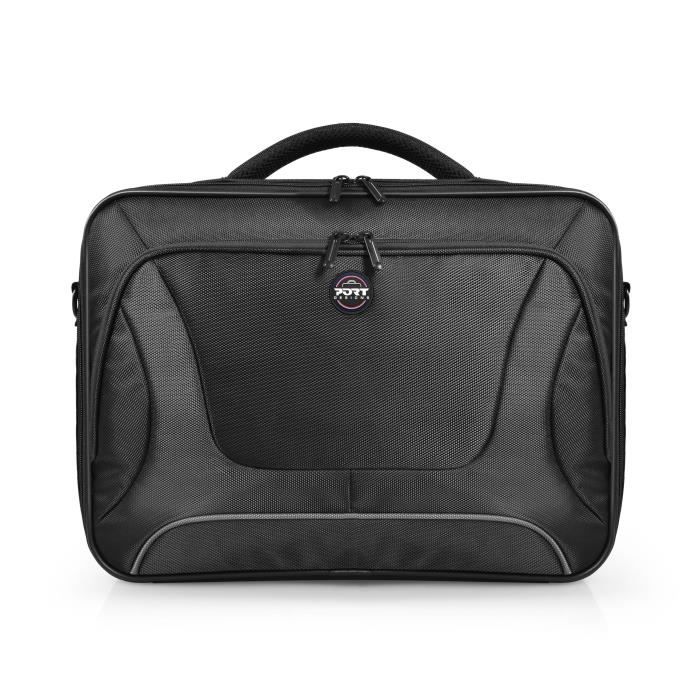 Sacoche PC - PORT DESIGNS - Pour ordinateur portable COURCHEVEL Clamshell - 15.6 pouces - Noir