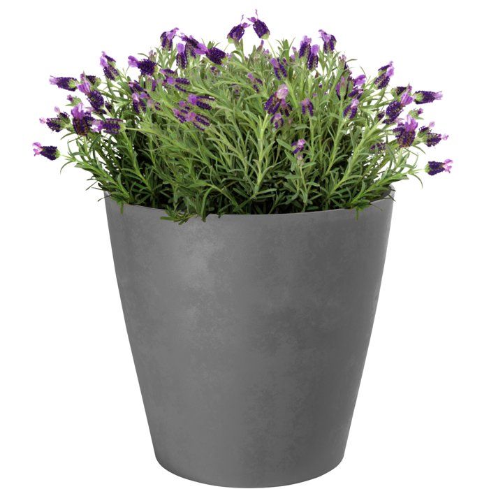 Pot de fleurs rond - GARDEN ID - Swing Cone - Ø 30 - 14 L - H 29 - Gris
