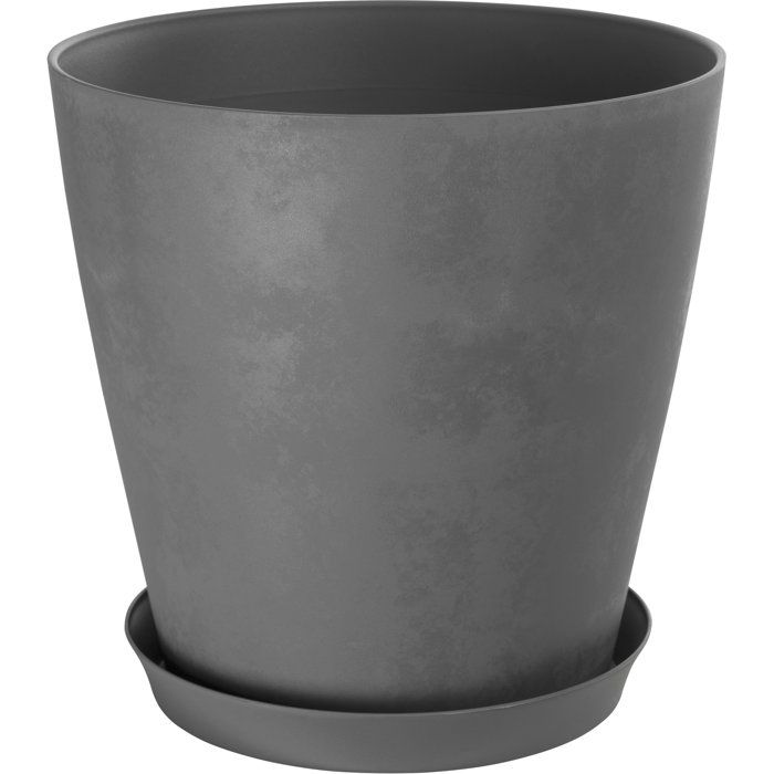 Pot de fleurs rond - GARDEN ID - Swing Cone - Ø 42 - 40 L - H 41 cm - Gris