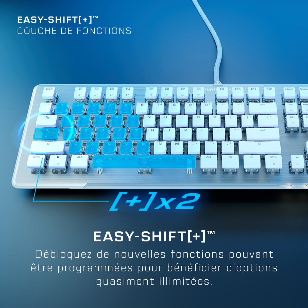 Clavier gaming PC mécanique - TURTLE BEACH - TBK-1002-12-FR - Vulcan II - Blanc