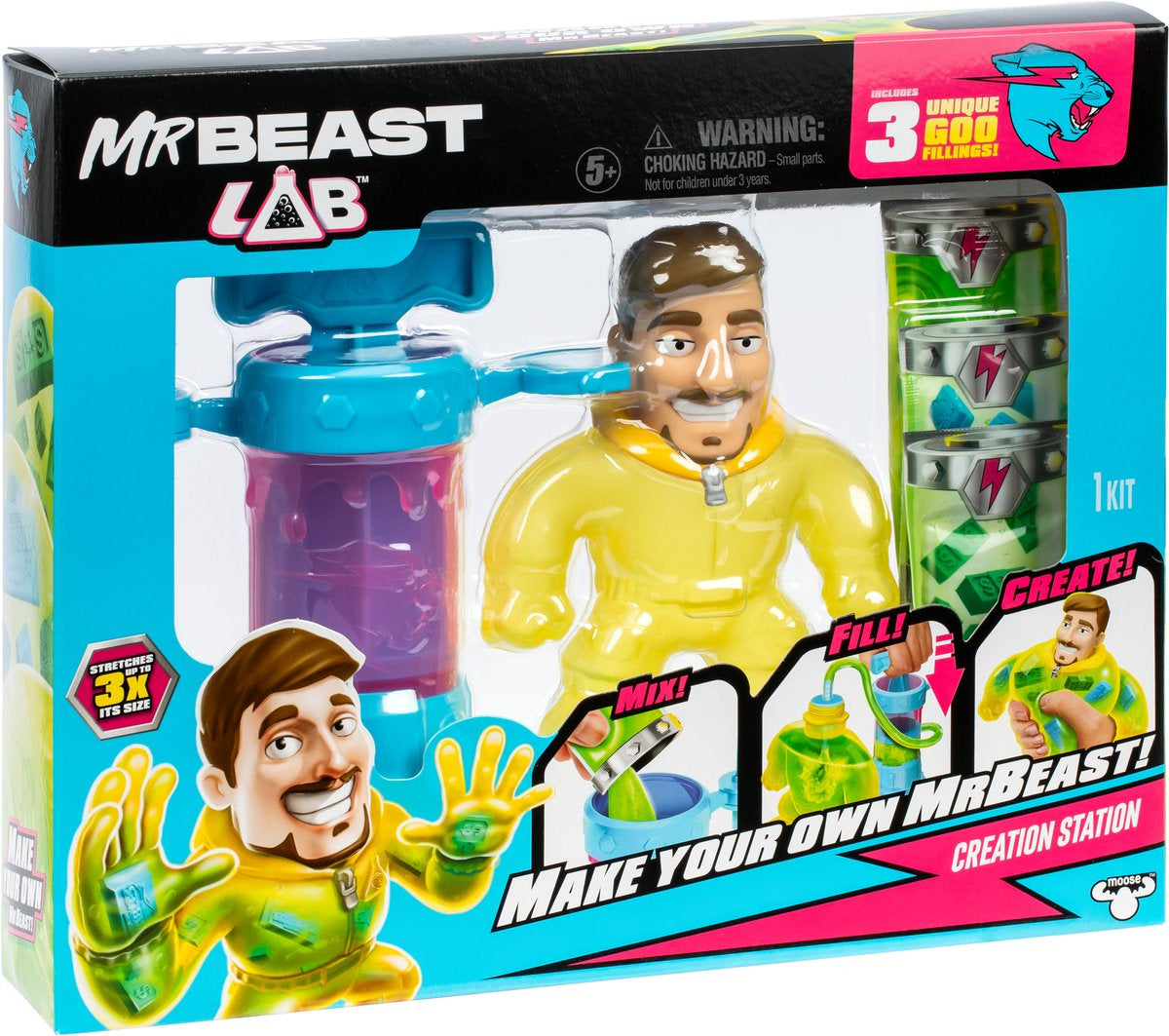 Kit de création - MRBEAST LAB - Heroes of Goo Jit Zu - Pompe incluse - Figurine personnalisable - Accessoires fournis