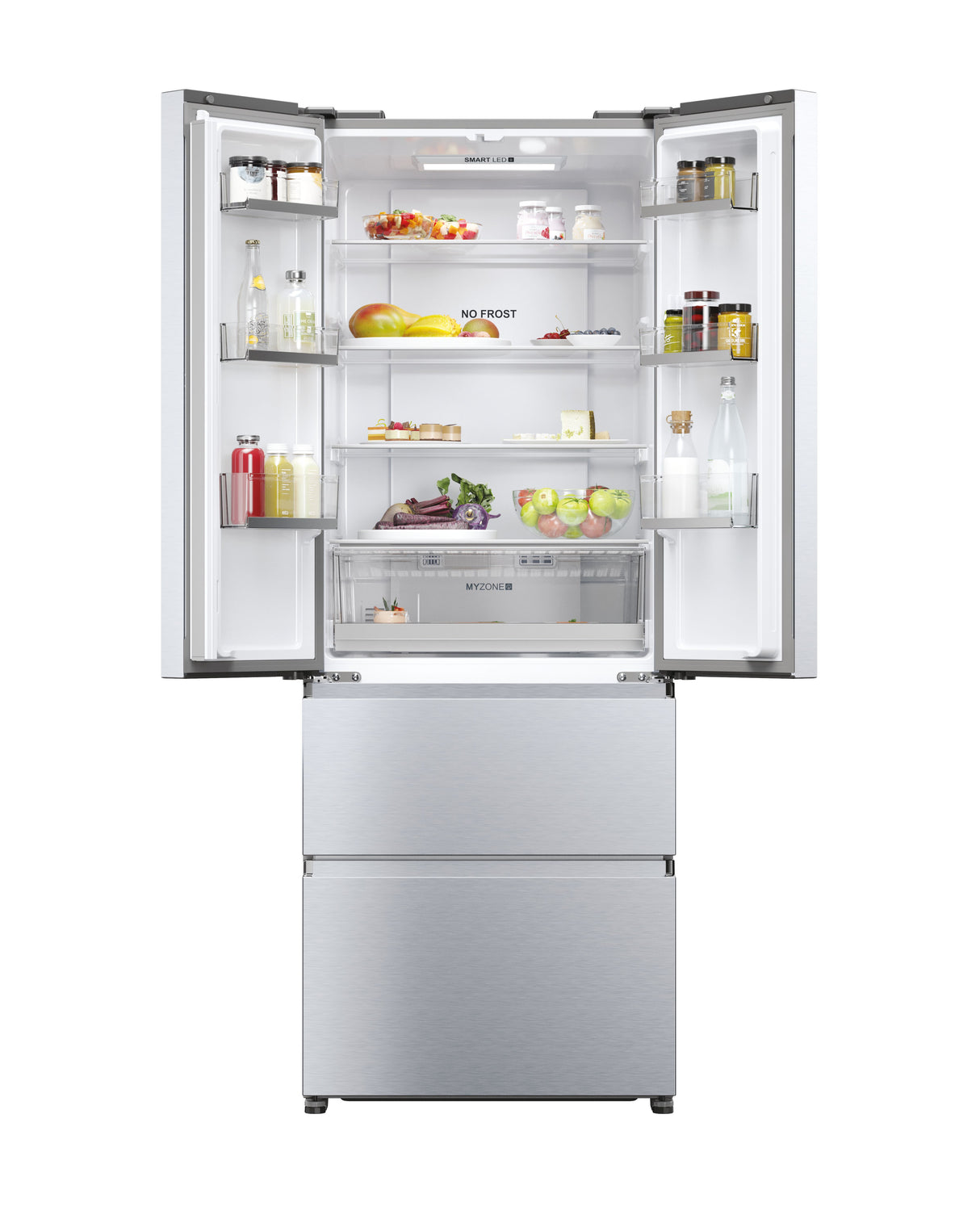 Réfrigérateur Multi-Portes - HAIER - HFR5719ENMG - 446L - No Frost - 4 Portes - Silver