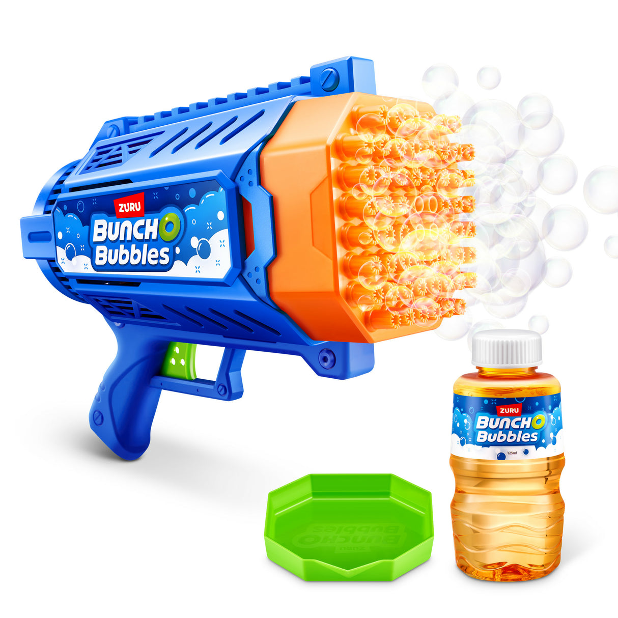 Pistolet a bulles - ZURU - Bubble Blaster Medium - 125 ml inclus - 7000 bulles/min - Plateau fourni