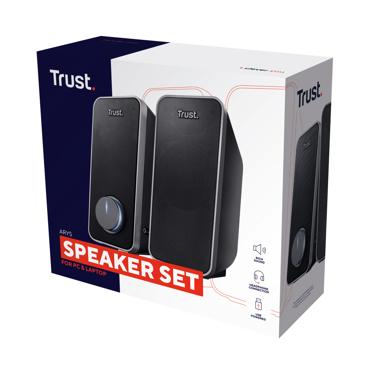 Enceintes Trust Arys USB (Noir)