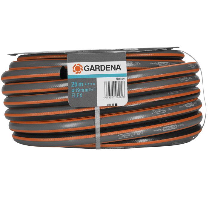 GARDENA Tuyau d'arrosage Comfort FLEX Longueur 25m Ø19mm Anti noeud et indéformable Garantie 20 ans (18053-20)