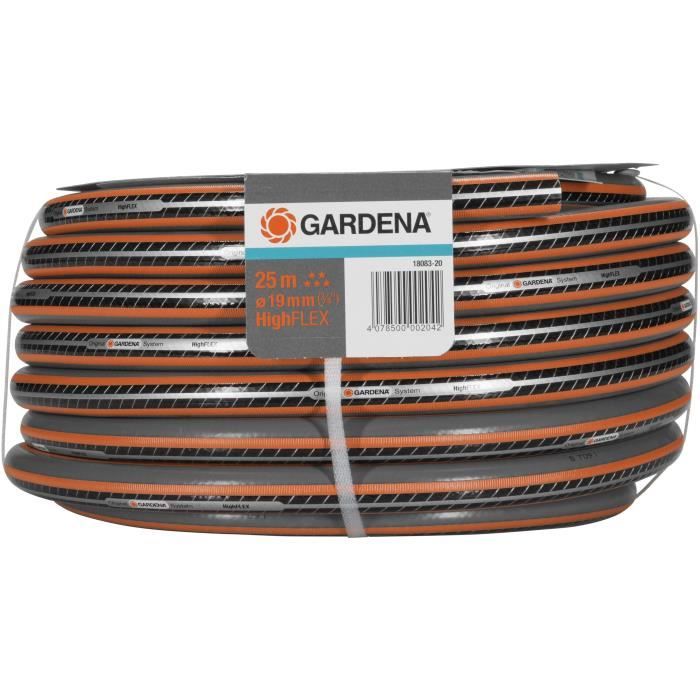 Tuyau d'arrosage GARDENA Comfort HighFLEX - Ø19mm - 25m - Anti-noeud et indéformable - Garantie 25 ans