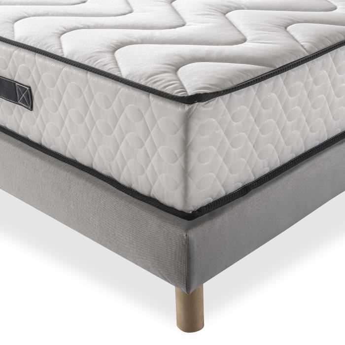 Ensemble Matelas + Sommier 140x190 cm - Mousse - 25 cm - DEKO DREAM HOTEL Seasons