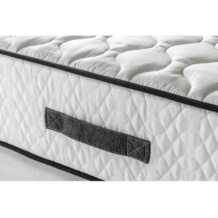 Pack sommier matelas 160 x 200 cm - Hauteur 24 cm - Couette et 2 oreillers - 7 zones - réversible - fabriqué en Belgique