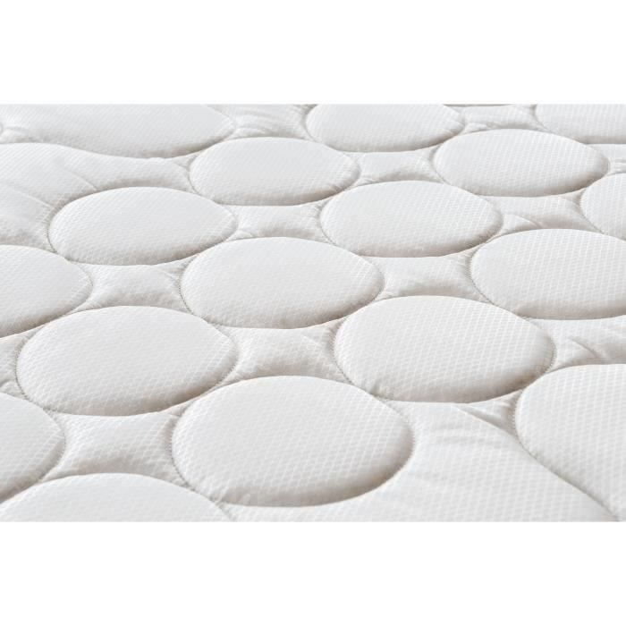 Pack Matelas 140x190cm + sommier + couette + 2 oreillers - Ressorts ensachÈs - 5 zones - 19 cm - Ferme DEKO DREAM Zen