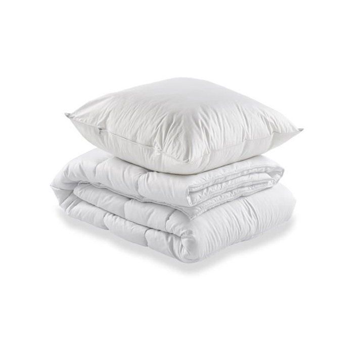 Pack pret a dormir Matelas 90x190 cm + Sommier + Couette + 1 oreiller 60x60 cm - 14 cm - DEKO DREAM TOP