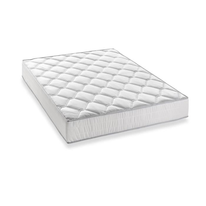 Pack Complet Matelas 160 x 200 cm + Sommier + Couette + 2 Oreillers - 24 cm - DEKO DREAM Malin