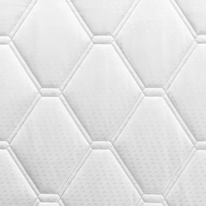 Ensemble matelas + sommier 160 x 200 cm - Ressorts - 7 zones - 19 cm - …quilibrÈ - DEKO DREAM DÈtente