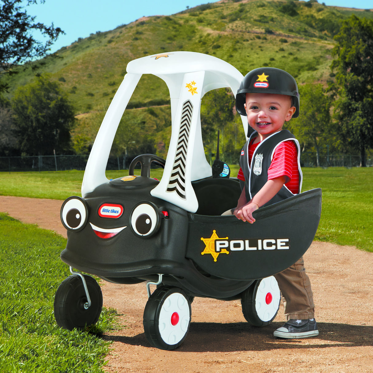 Cozy Coupe - Little Tikes - Police - Voiture enfant - Portes, Klaxon et Plancher a retirer - Des 18 mois