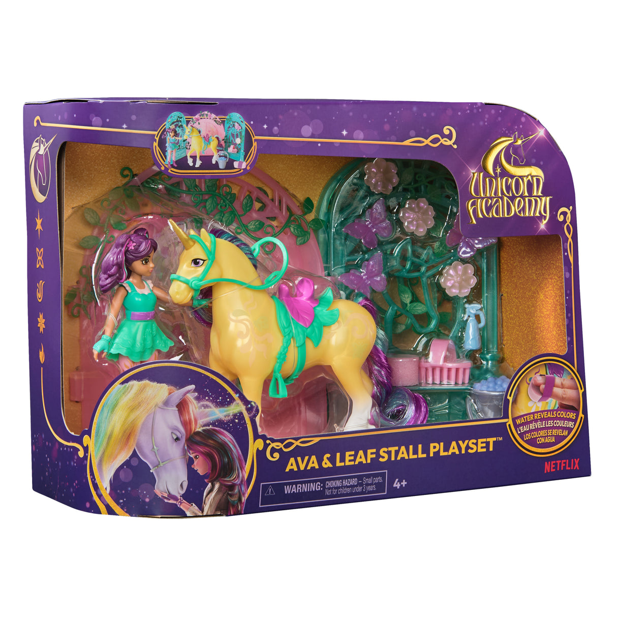 SPIN MASTER PLAYSET MINI POUPEE AVA ET LEAF COLOR REVEAL Unicorn Academy