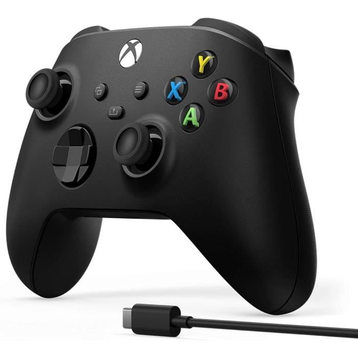 Manette de jeu + câble USB-C - Xbox - Sans fil - Noir