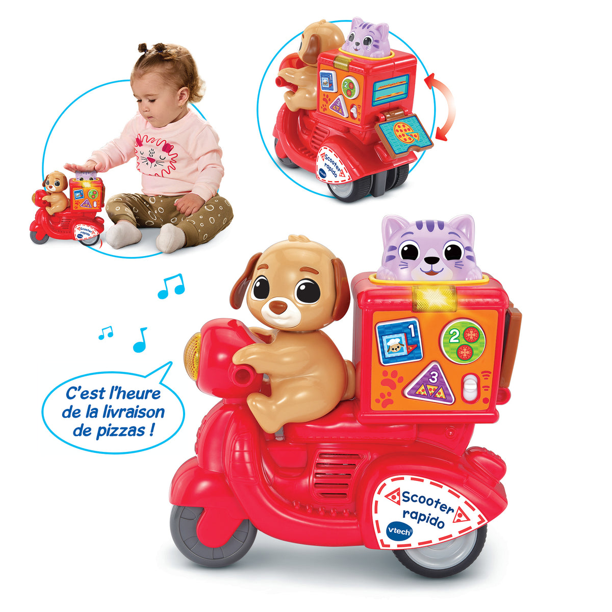 VTECH BABY - PRESS & GO SCOOTER RAPIDO - Rouge