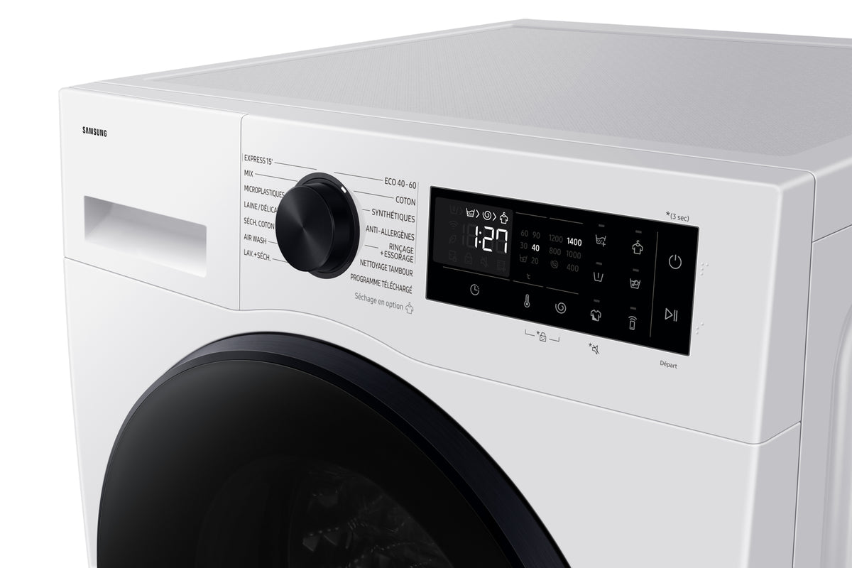Lave-linge séchant SAMSUNG AI ecobubble™ WD90DG5B15BE - 9 / 6 kg - L60cm - 1400 trs/min - Blanc