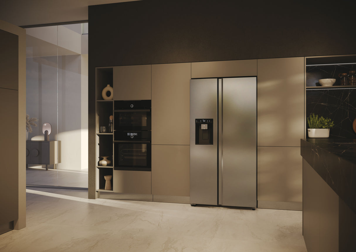 Réfrigérateur Américain - HAIER - HSW59F18EIMM - Classe E - 601 L - 36 dB - Platinium