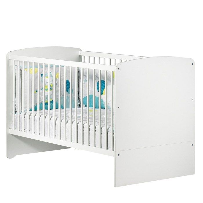 Lit Èvolutif - 140x70cm - Babyprice Basic - En bois blanc