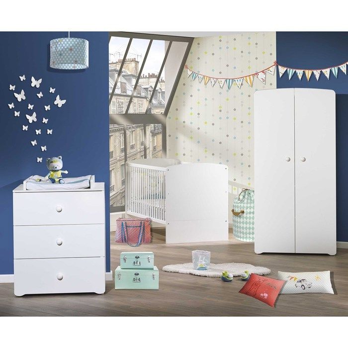 Lit Èvolutif - 140x70cm - Babyprice Basic - En bois blanc