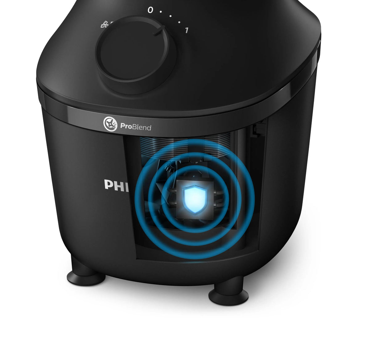 Blender mixeur - PHILIPS - HR2041/41 - Série 3000 avec gourde - 450W -1.9L - Noir