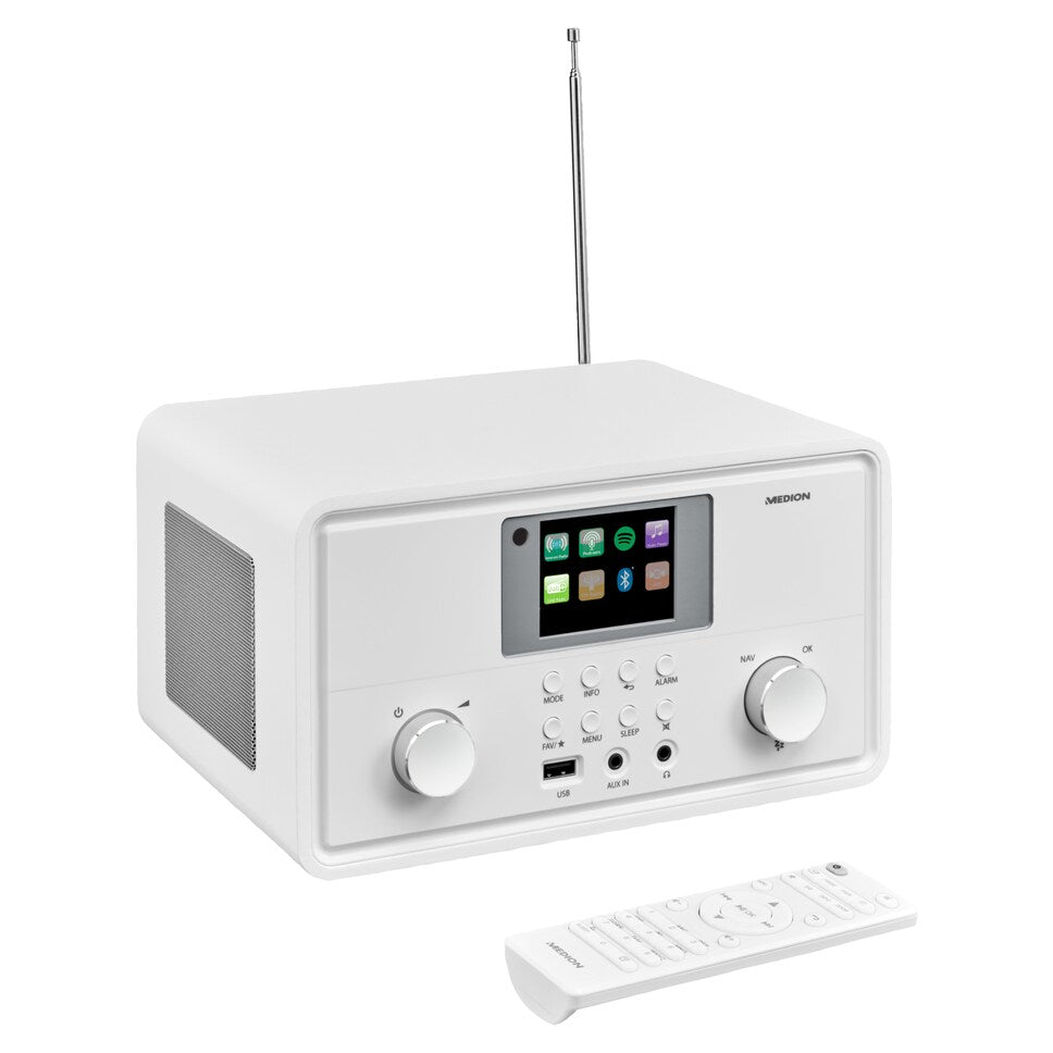 Radio Internet - MEDION - DAB - Bluetooth - 2x10W RMS - Blanc