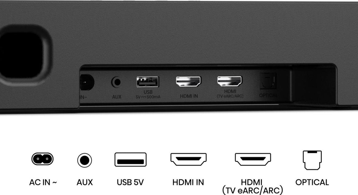 Barre de son - HISENSE - AX5140Q - 5.1.4 Canaux - Dolby Atmos & DTS:X - 520W - Caisson et enceintes arriere sans fil - HDMI eARC