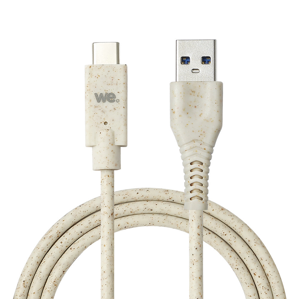 C ble USB-C/USB A biosourcé avec 30% de matières recyclées - 2m - Packaging écoc
