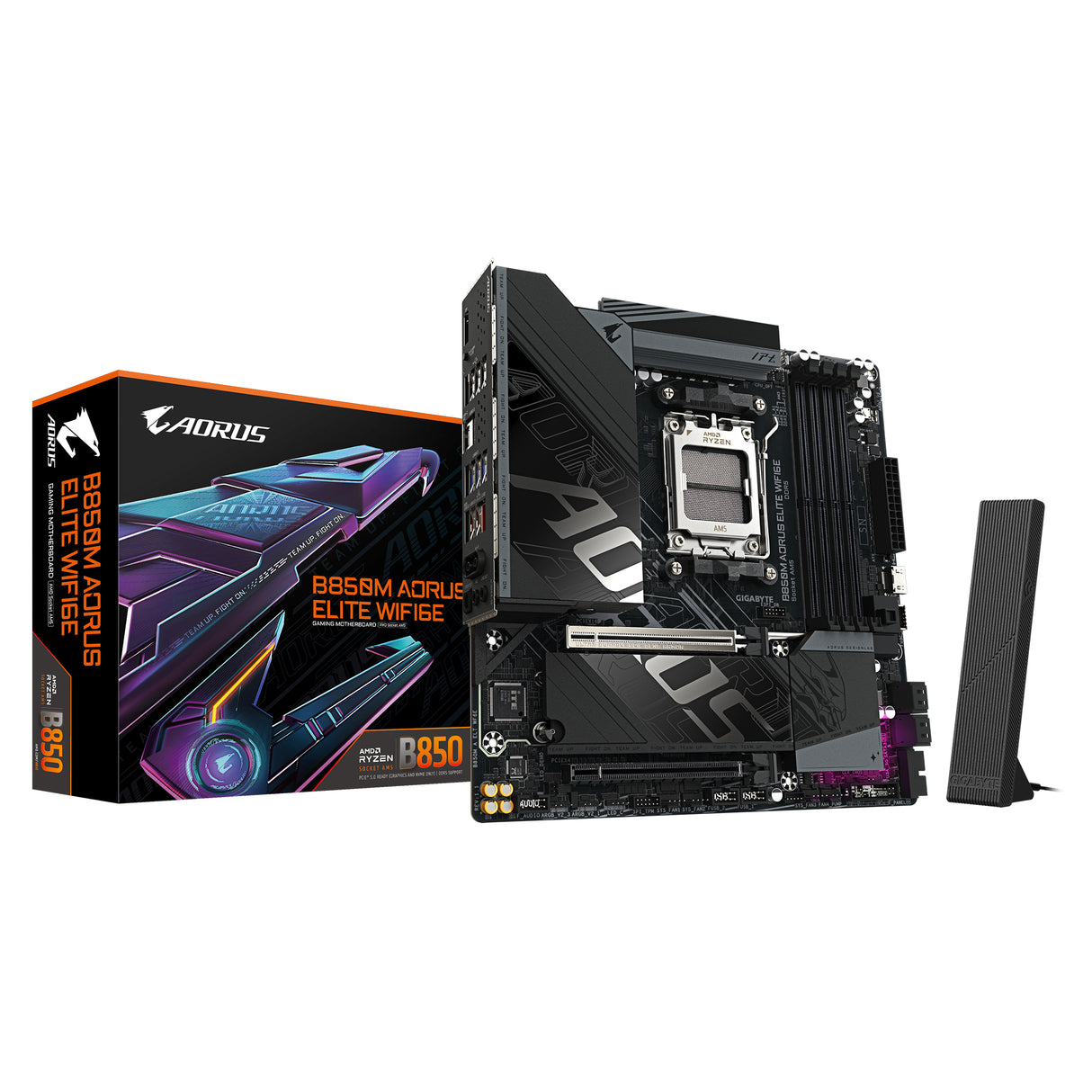 Carte mčre - GIGABYTE - B850M AORUS ELITE WF6E - Format Micro-ATX - Chipset AMD B850 - DDR5 & PCIe 5.0 - WiFi 6E
