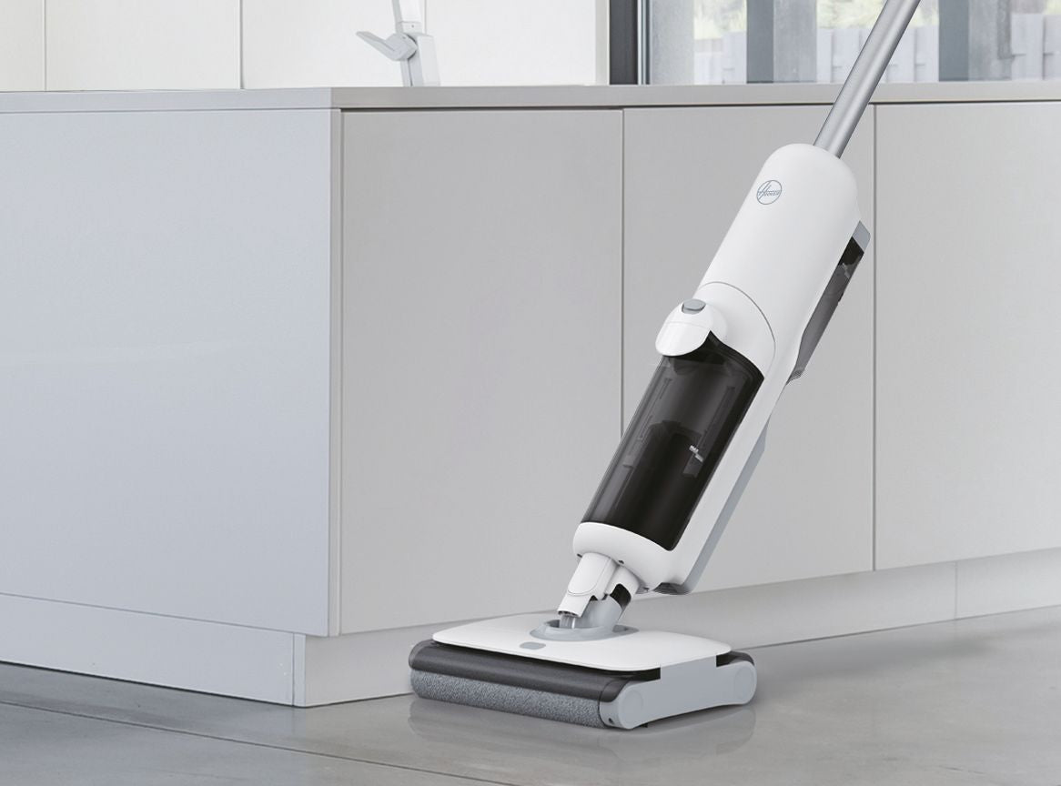 HOOVER HW500 - Aspirateur Balai Laveur sans Fil Eau et Poussiere - Double Rouleau - Moteur Haute Performance 230W