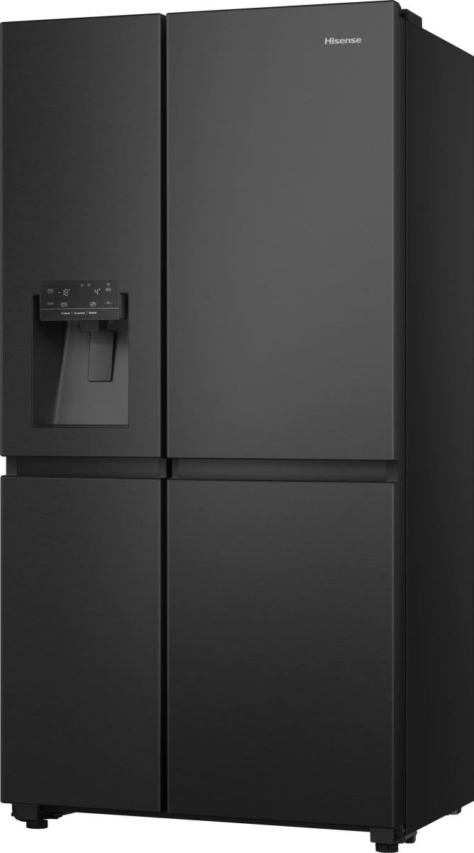 Réfrigérateur Américain - HISENSE - RS818N4TFC - 632 L - Classe C - 91 x 73 x 179 cm - Inox noir