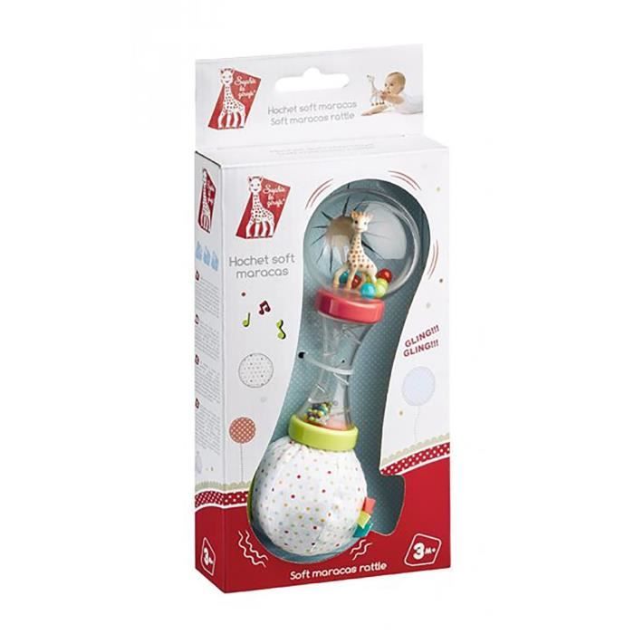 SOPHIE LA GIRAFE Hochet Double Matiere 'Soft Maracas'