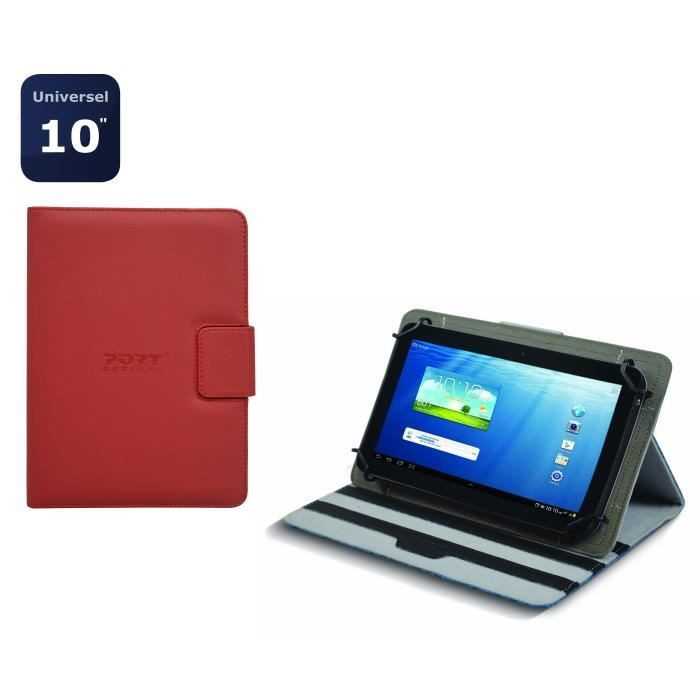 Housse Coque Etui pour Tablette universel 10' Rouge - MASCAR - PORT DESIGNS