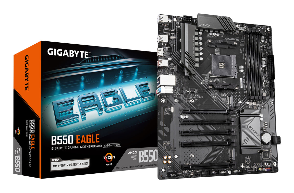 Carte mere - GIGABYTE - B550 EAGLE - Format ATX - Chipset AMD B550 - DDR4 & PCIe 4.0