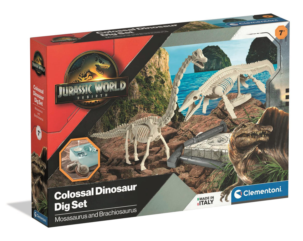 CLEMENTONI - Jurassic World - Dig Kit - Mosasaurus & Brachiosaurus
