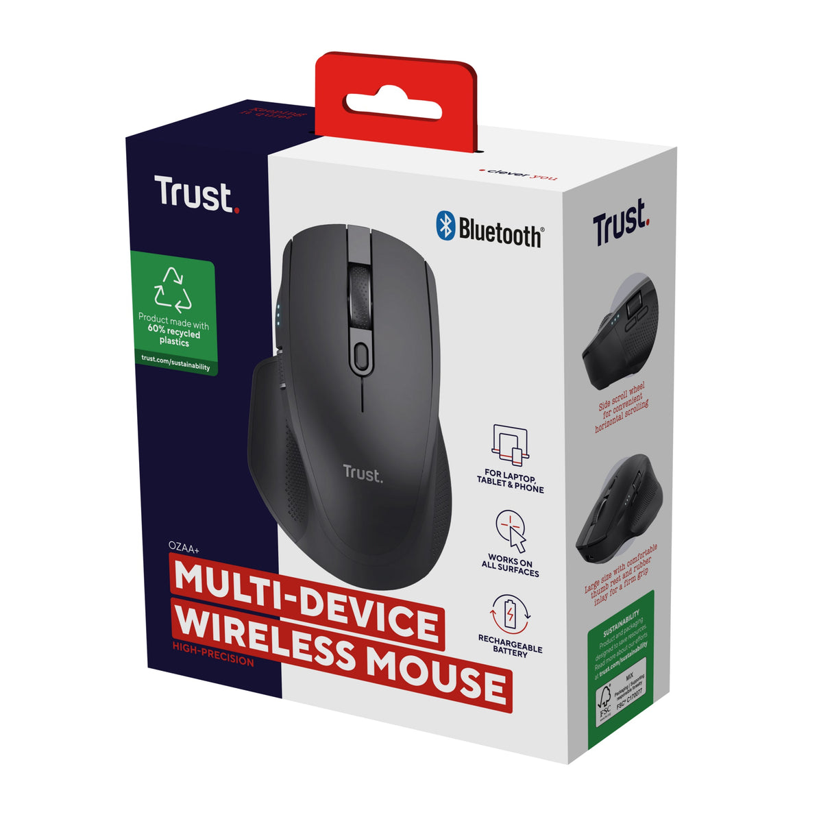 Souris sans fil Trust Ozaa+ (Noir)