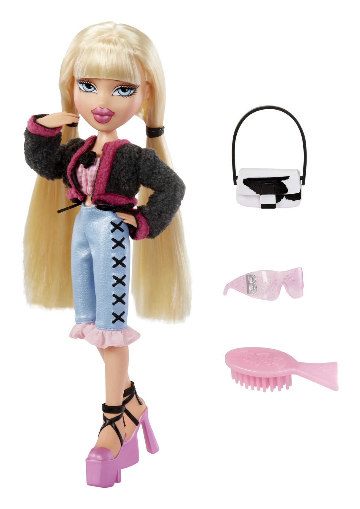 Bratz Goin' Out Poupée - Cloé - 1 Poupée Mannequin a Collectionner - Une Tenue, Un Sac a Main, Une Paire de Lunettes Soleil - 6 ans