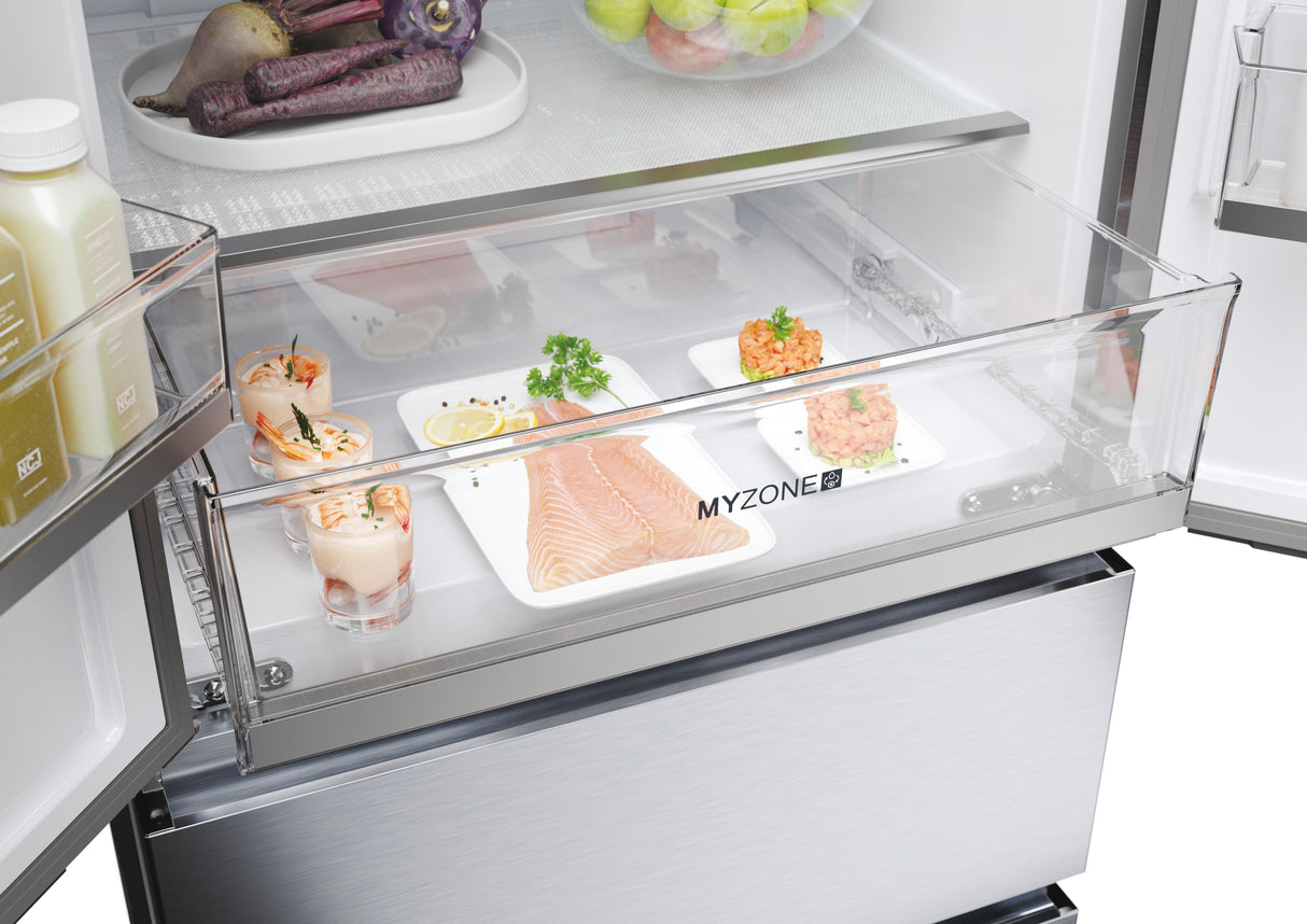 Réfrigérateur Multi-Portes - HAIER - HFR5719ENMG - 446L - No Frost - 4 Portes - Silver