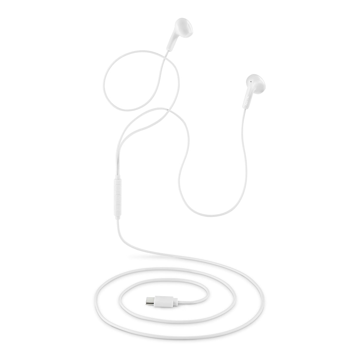 Ecouteur filaire avec micro NGS Cross Glide USB-C (Blanc)