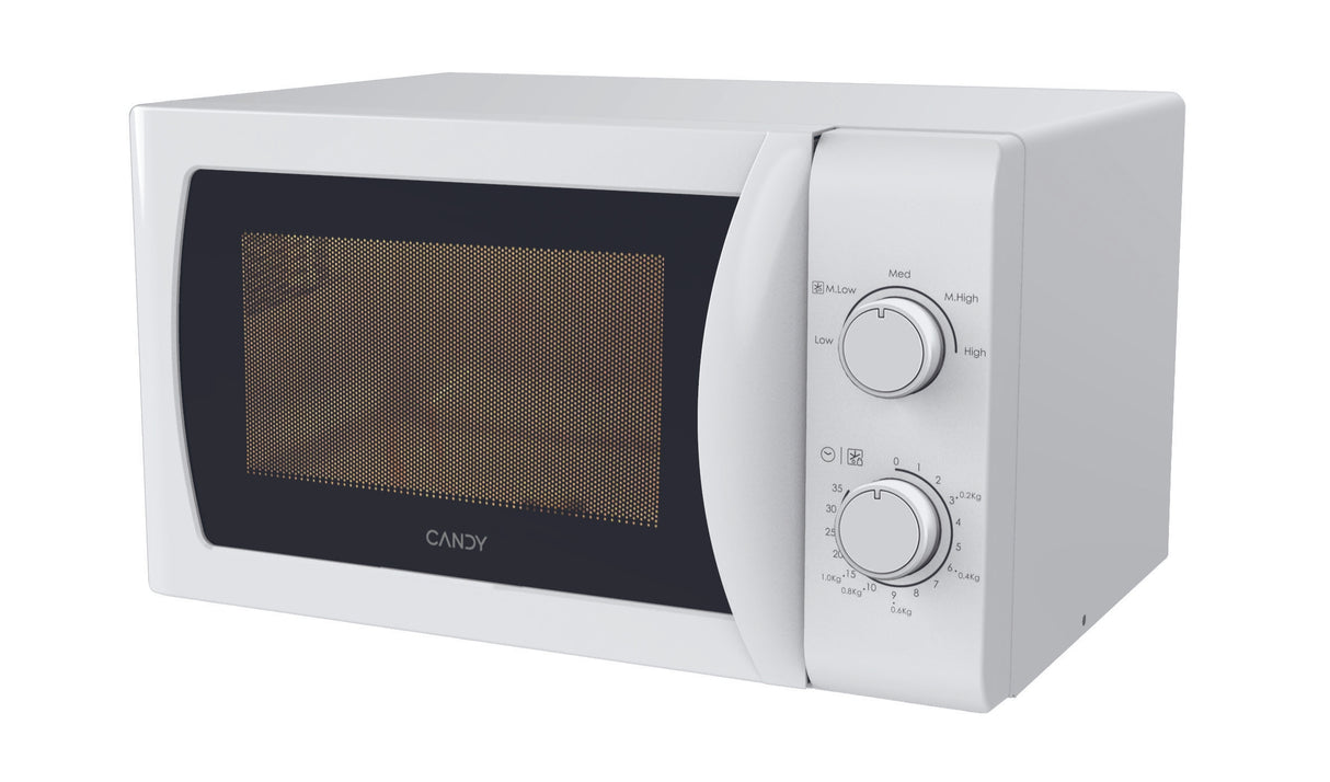 Micro-ondes CANDY CMW20SMW - 20L - 700W - UI mécanique - 5 niveaux de puissance - Blanc