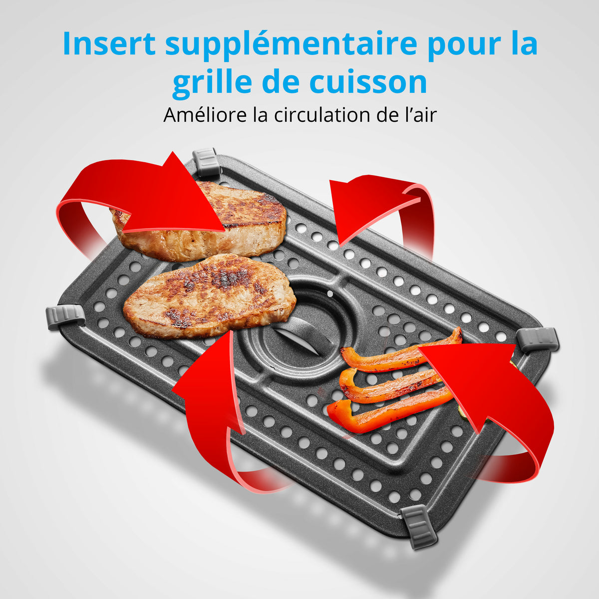 Friteuse a Air Chaud - MEDION - P20 XXL Twin - 2600 W - 2 paniers - 9 programmes - Blanc