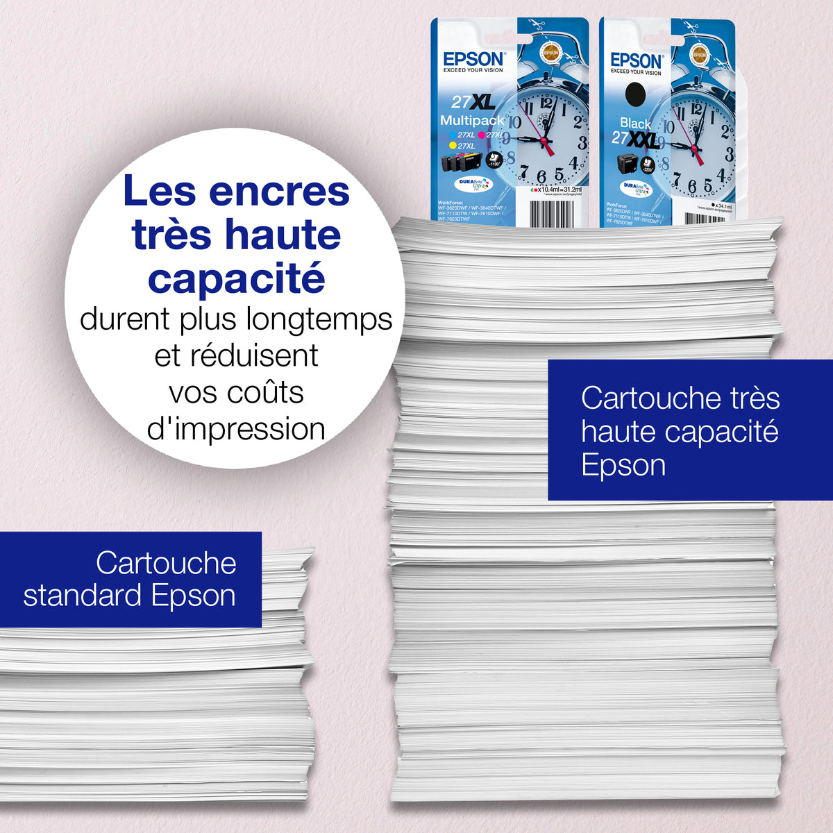Cartouche d'encre EPSON 27 XXL noir - Tres Haute capacité 34.1ml