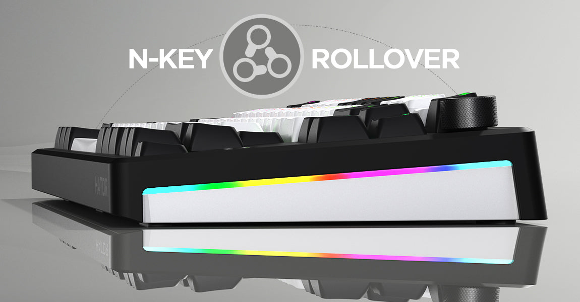 Clavier Gamer sans fil magnétique (Hator Aurum Linear) Hator Skyfall 65 Mag Ultima 8K TKL RGB (Noir)