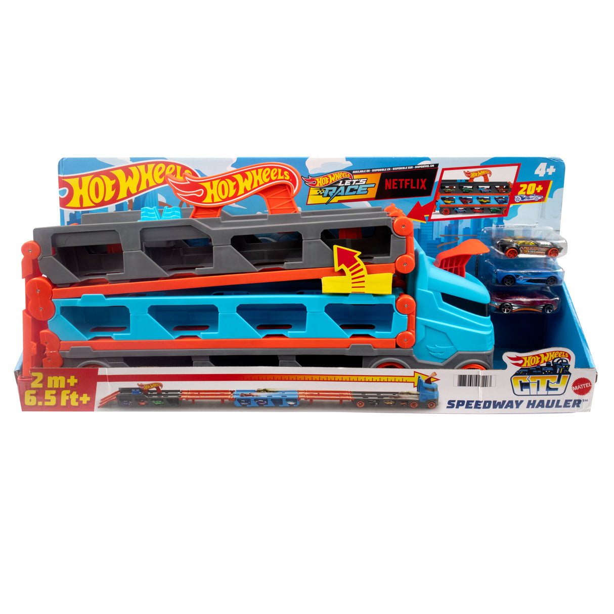 Hot Wheels - Super transporteur extensible - Circuit / Petite voiture - Des 4 ans GVG37