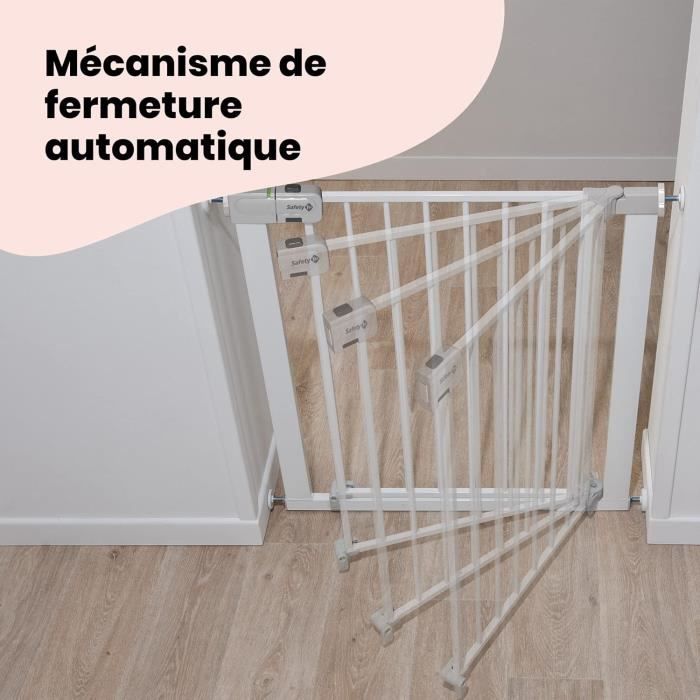SAFETY 1ST Barriere de sécurité enfant 73-80cm, Blanc, métal, Auto Close, 4 points de pression
