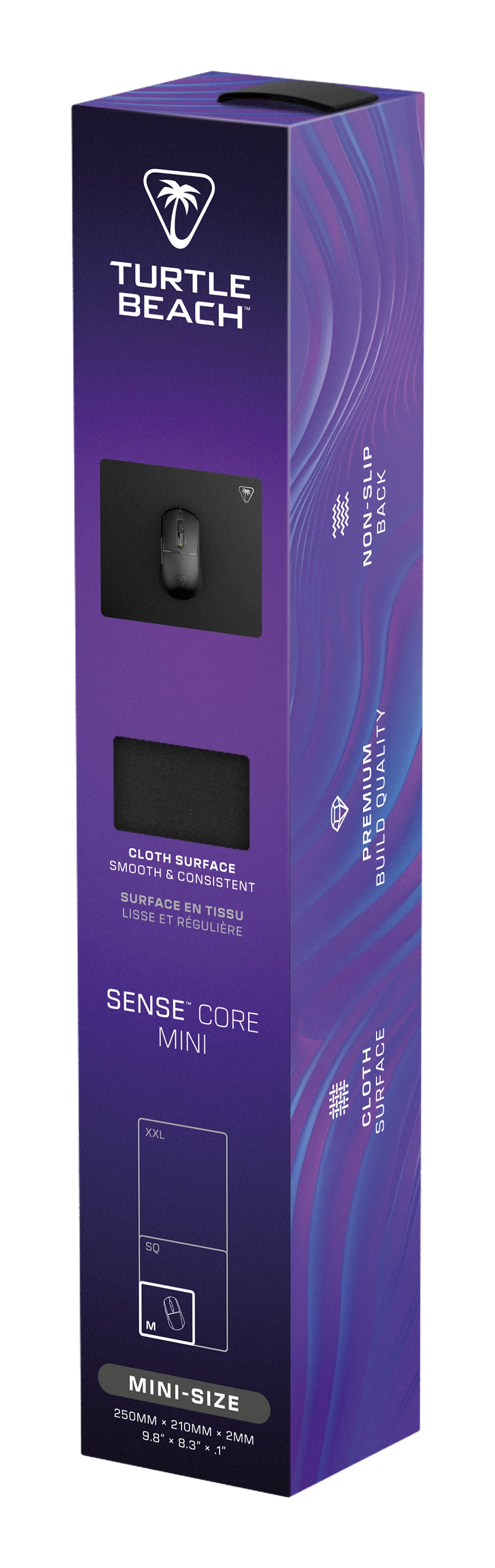 Tapis de souris de jeu - Turtle Beach SenseCore Mini - Surface micro-tissée, équilibré, confortable