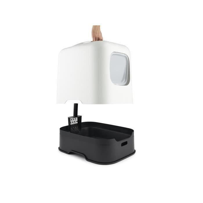 ROTHO - Maison toilette pour chat 51 x 39 x 40 cm - Bac a litiere - Blanc de Gui