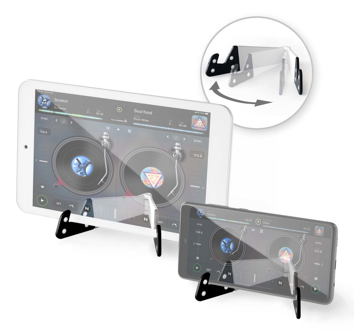 HERCULES DJ CONTROL MIX - Contrôleur DJ Bluetooth pour Smartphone (iOS et Android) - App djay - 2 voies