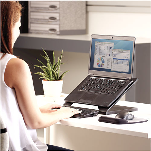 Support/R�hausseur Fellowes Designer Suites pour ordinateur portable 17" (11,3kg max)